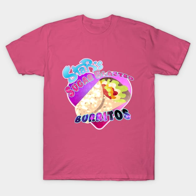 Star's Sugar Blasted Burritos T-Shirt by Bunk's Bizarre Bazaar